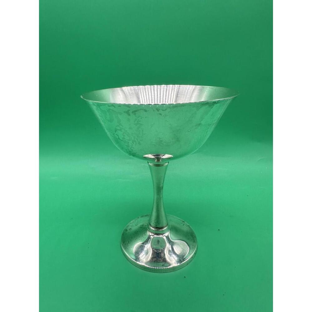 Vintage Salem Portugal Silver Plate Champagne Wine Goblet 5 In H